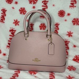 COACH Pink and Gold Leather Crossbody Handbag